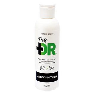 Шампунь для собак і кішок із фітосфінгозином, відновлювальний Vetbio Dr.Pets 150 мл 1878628847 фото