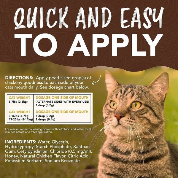 Гель Enticers Teeth Cleaning Gel For Cats курка і мед, для чищення зубів у котів 59 мл 2240334649 фото